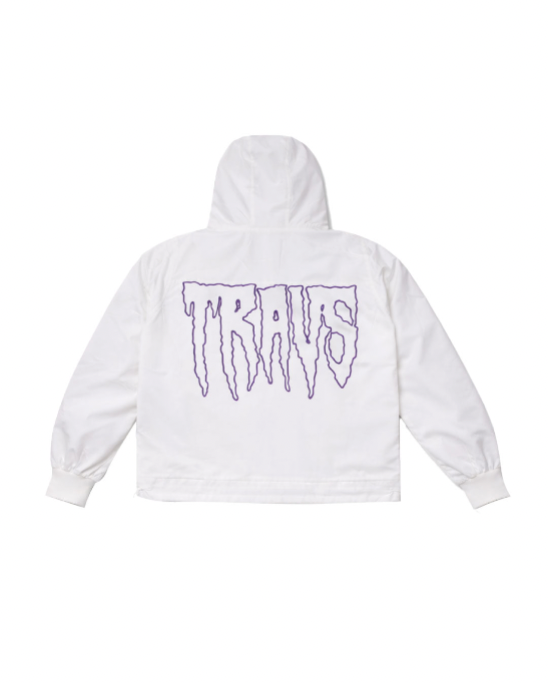 Rednight White Nylon Hoodie