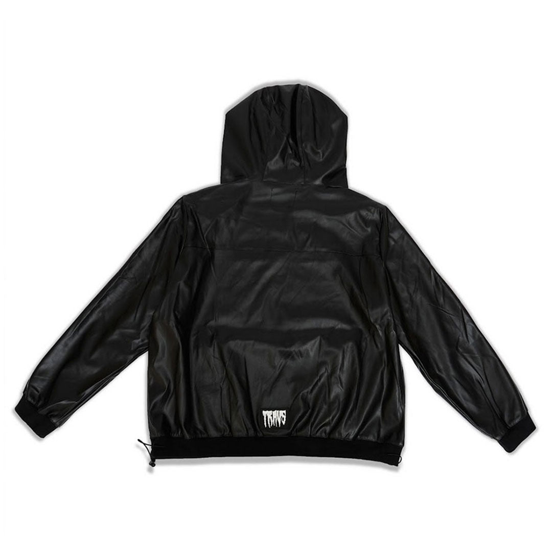 Vegan Leather Facemask Hoodie