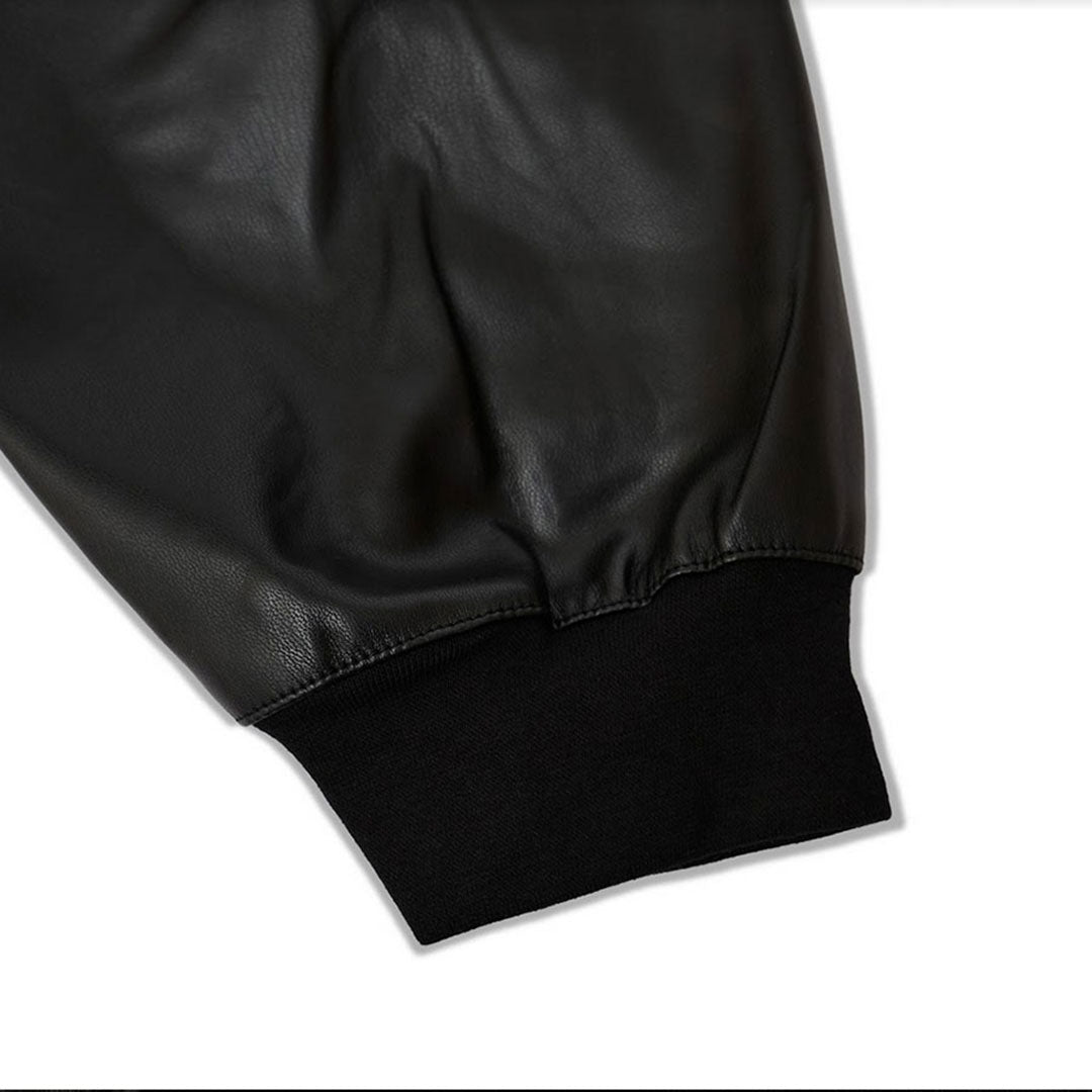 Vegan Leather Facemask Hoodie