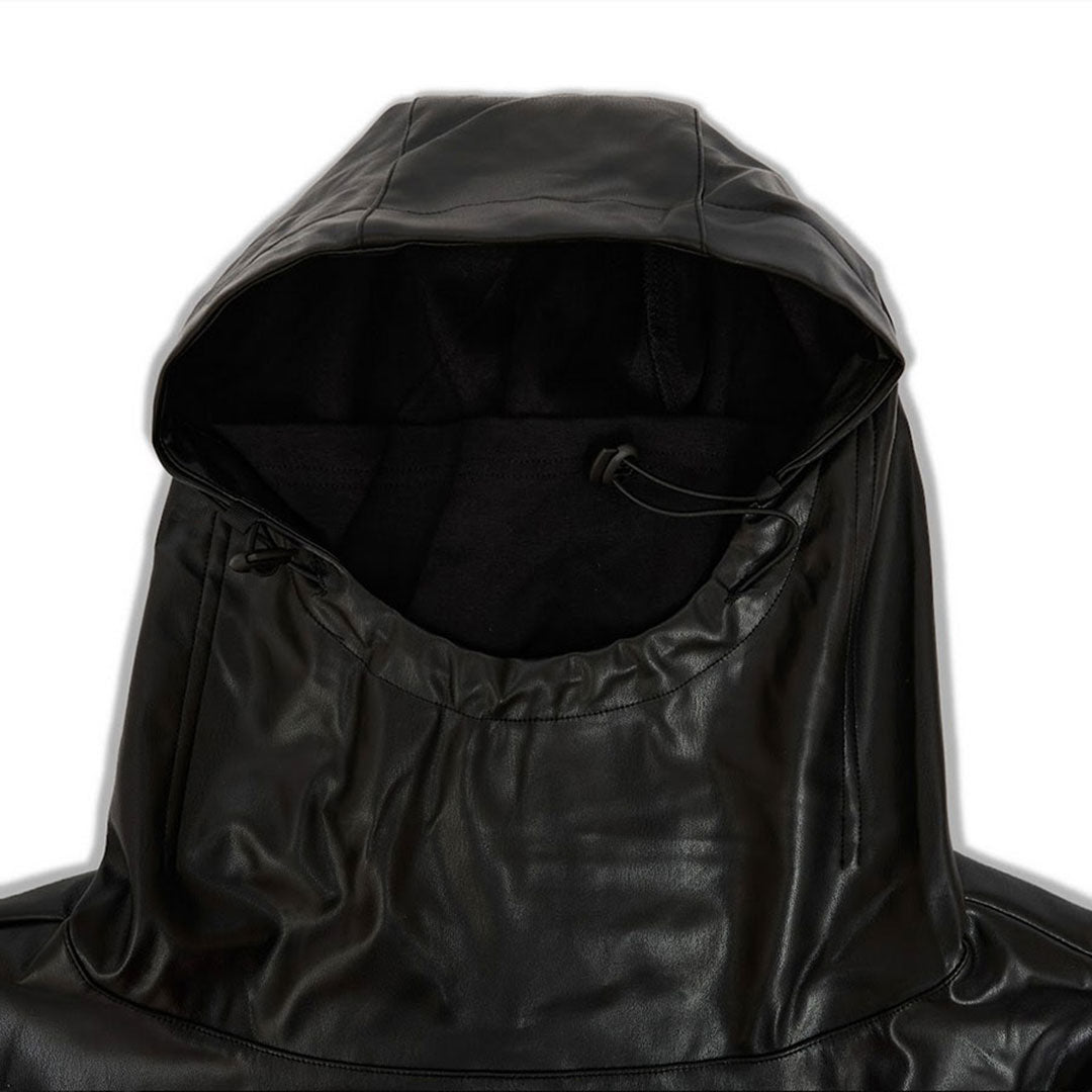 Vegan Leather Facemask Hoodie