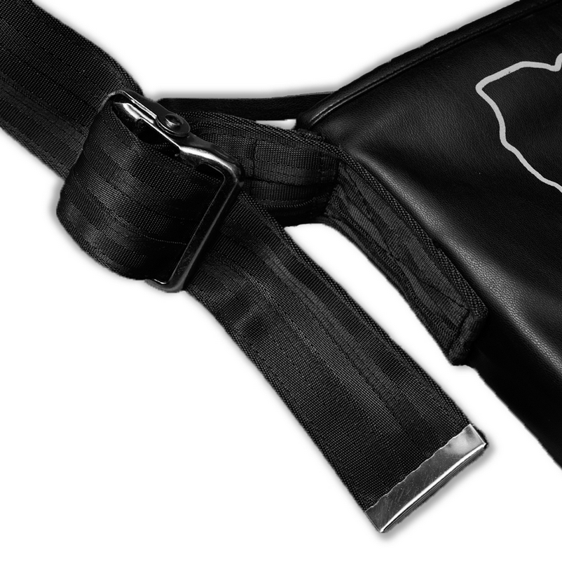 Vegan Leather Messenger Bag Rednight Logo
