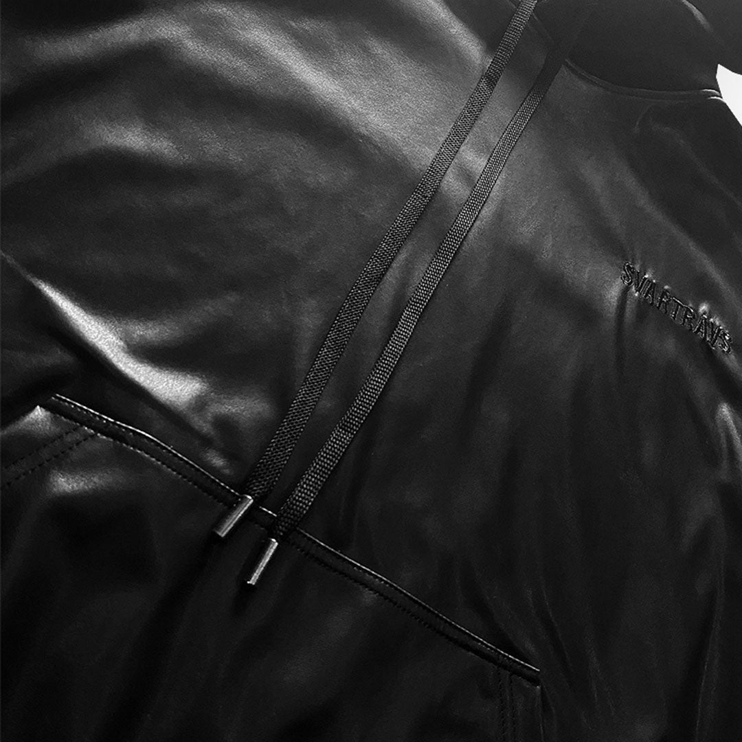 Vegan Leather Hoodie