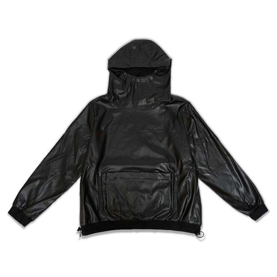 Vegan Leather Facemask Hoodie