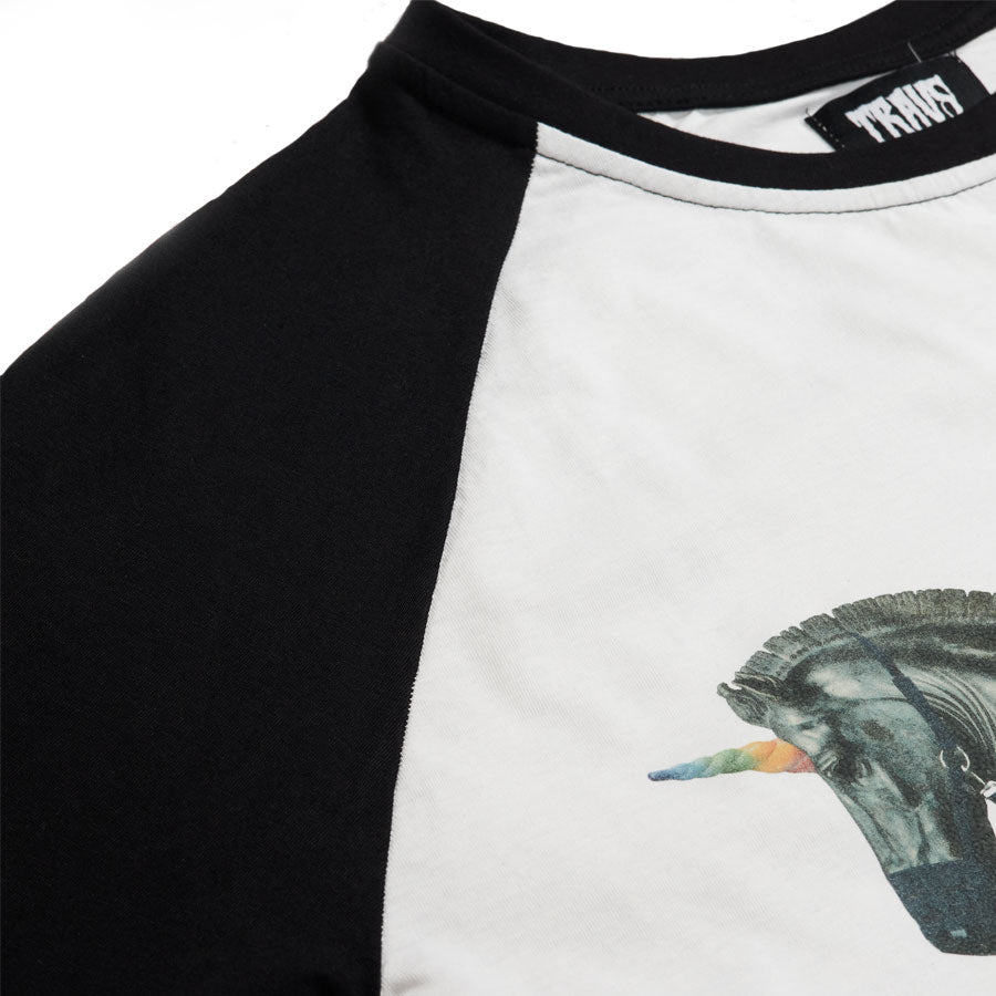 nadeneco Raglan Sleeve L/Tee - White