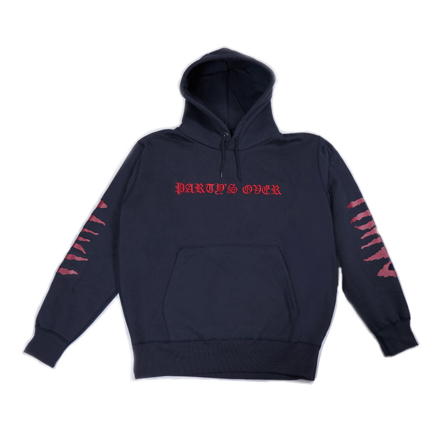 Rednight Embroidery × Print Red Hoodie