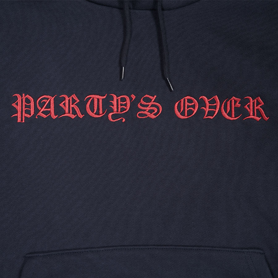 Rednight Embroidery × Print Red Hoodie