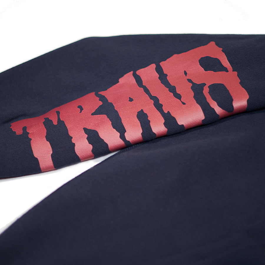 Rednight Embroidery × Print Red Hoodie