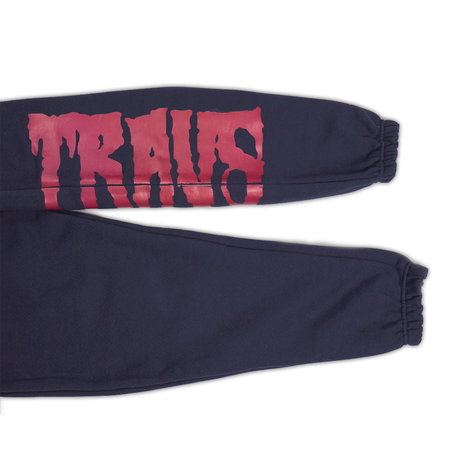 Rednight Embroidery × Print Red Pants
