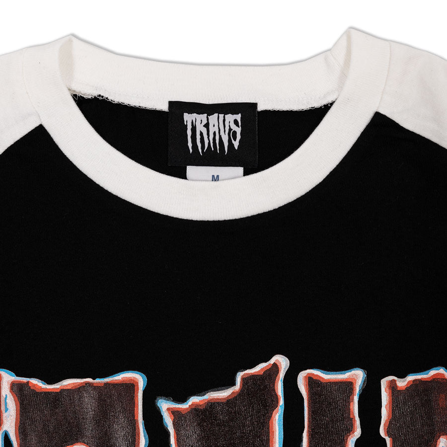 Rednight Raglan Sleeve BLK × WHT Tee