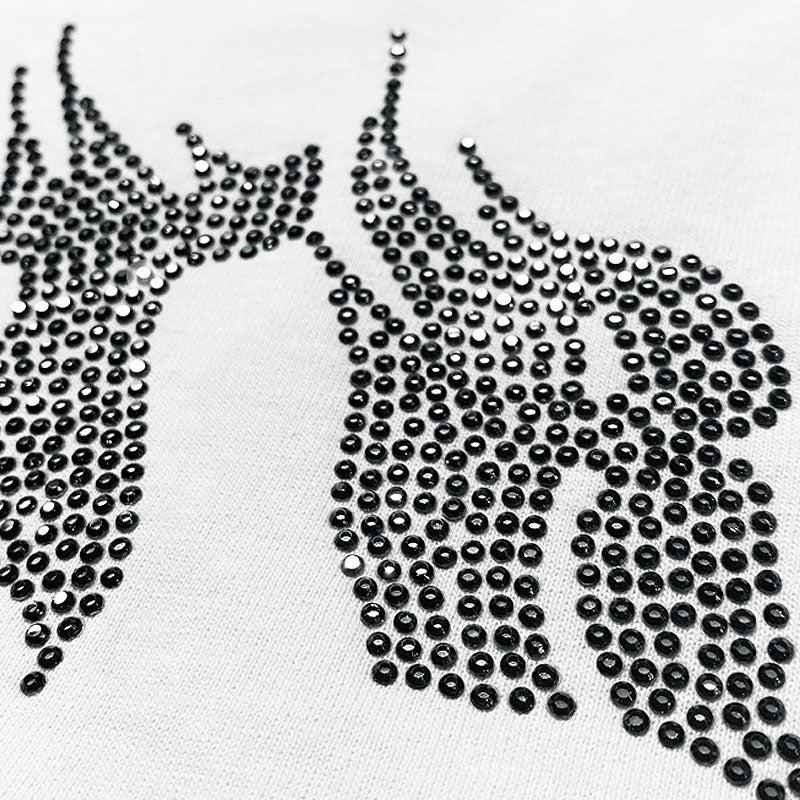 STONE logo white L/TEE