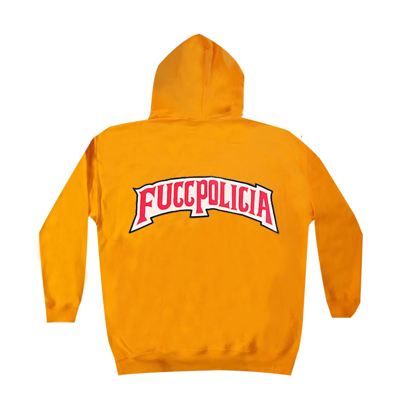policia hoodie  yellow
