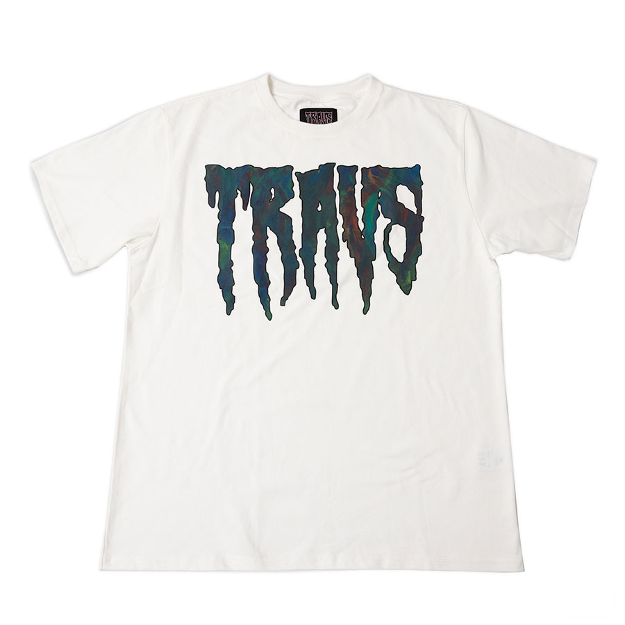 TRAVS DRIP CUSTOM Rednight Marble Tee [WHT ×GRN]