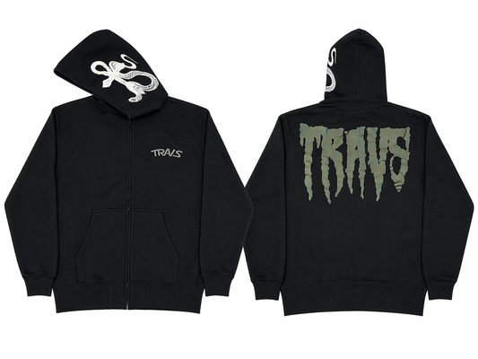 crack zip hoodie. OTS TRAVS
