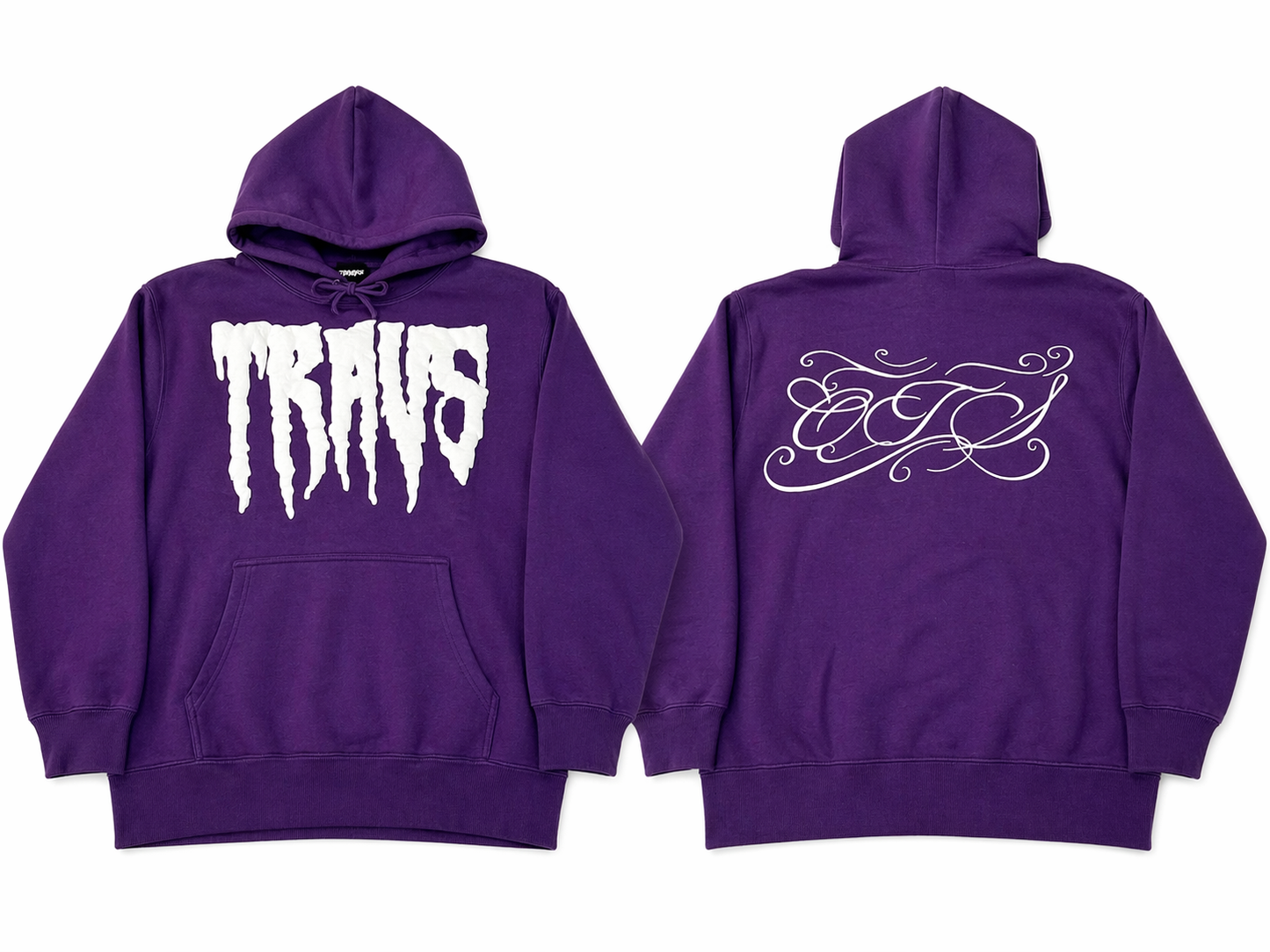 OTS×TRAVS PURPLE HOODIE L size