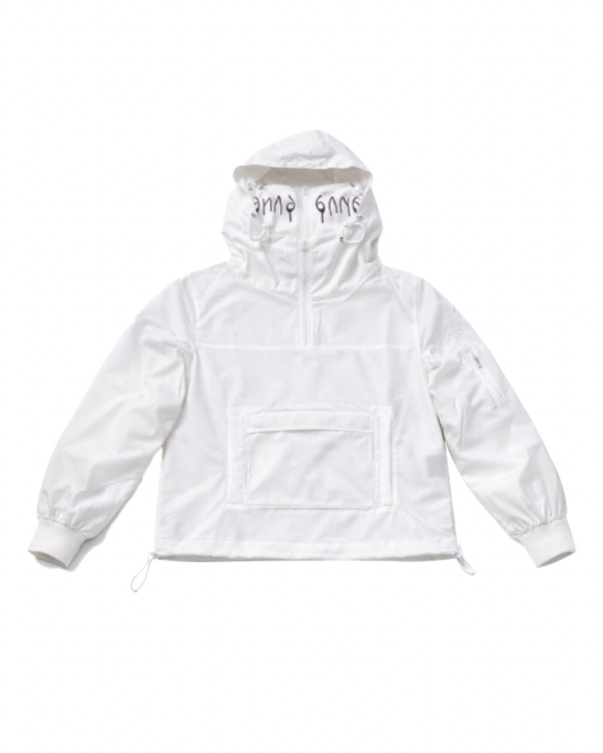 Rednight White Nylon Hoodie