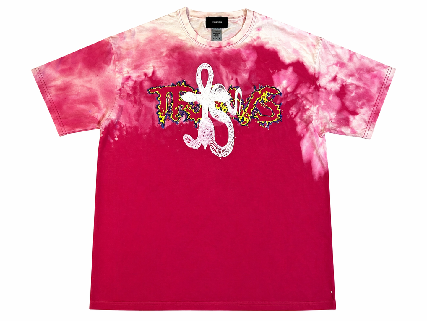 OTS ×TRAVS pink dyed tee L size