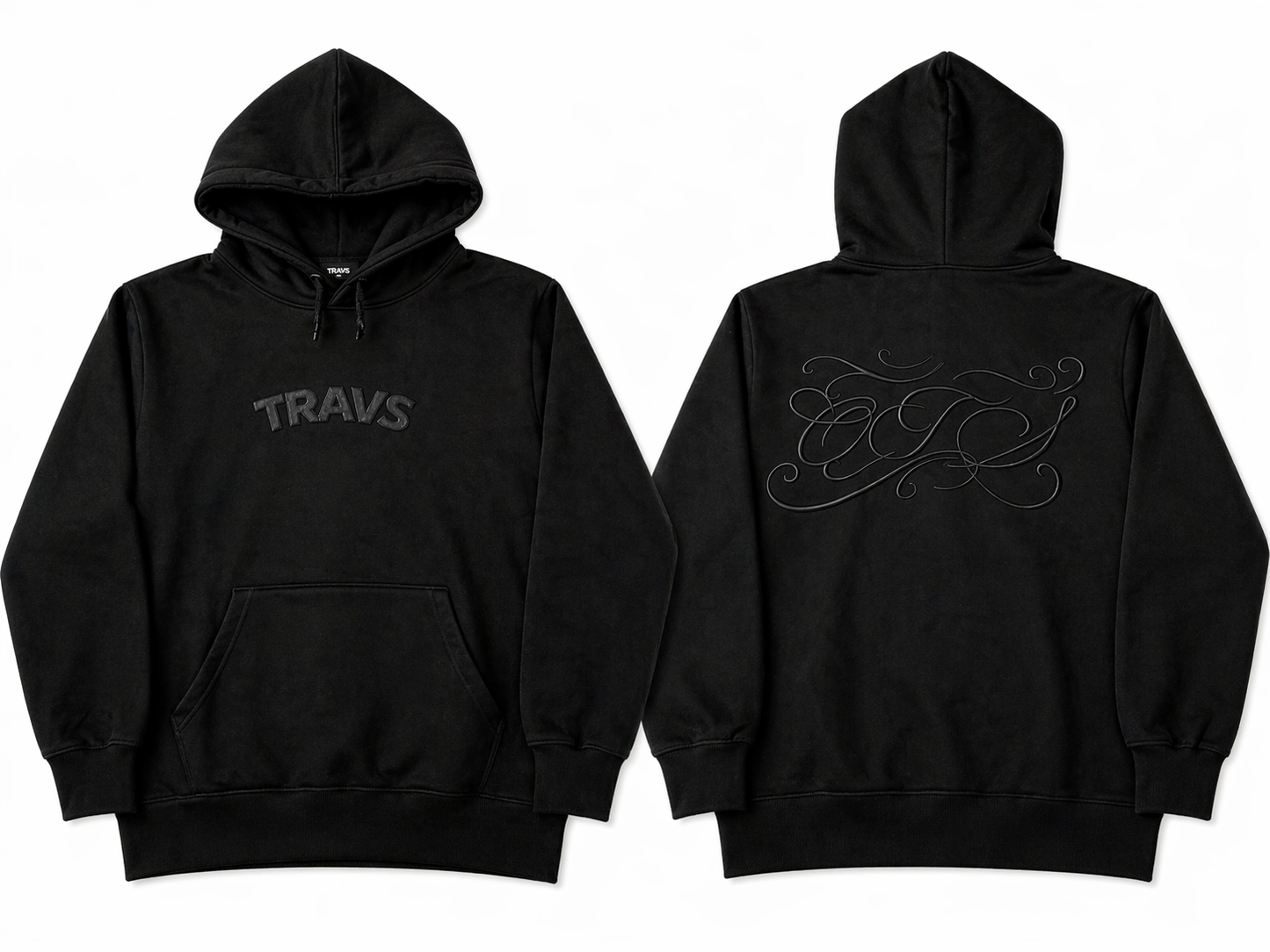 OTS×TRAVS  HOODIE BLK. M size