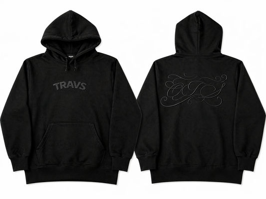 OTS×TRAVS  HOODIE BLK. M size
