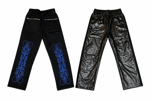 leather graphic pantsb OTS  TRAVS　　M size