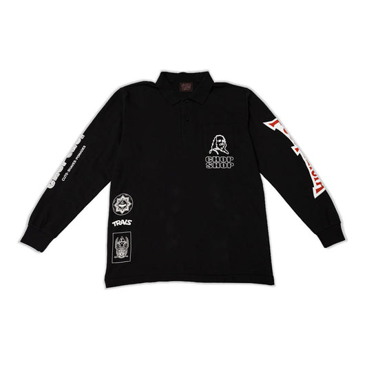 TRAVS × FRANK'S CHOP SHOP GOLF SHIRT BLACK