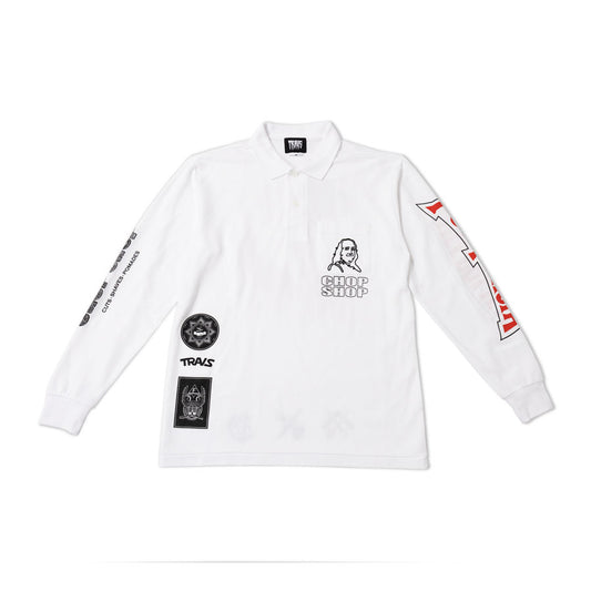 TRAVS × FRANK'S CHOP SHOP GOLF SHIRT WHITE