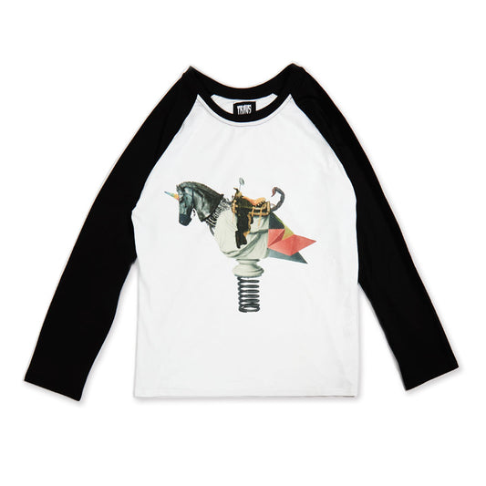 nadeneco Raglan Sleeve L/Tee - White