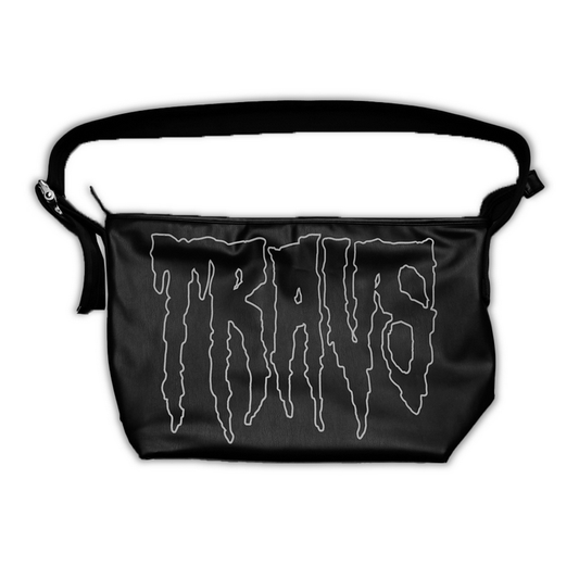 Vegan Leather Messenger Bag Rednight Logo