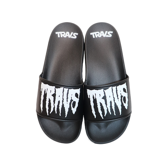 Black Red Night Slide Sandals