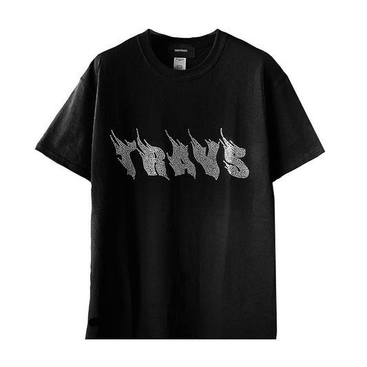 STONE logo Black TEE