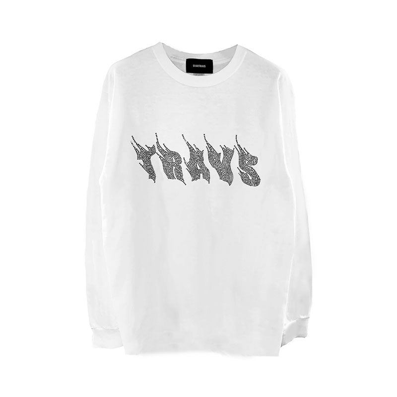 STONE logo white L/TEE