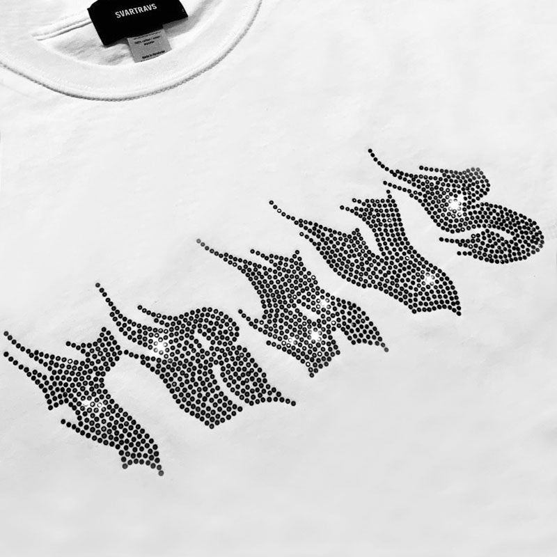 STONE logo white L/TEE